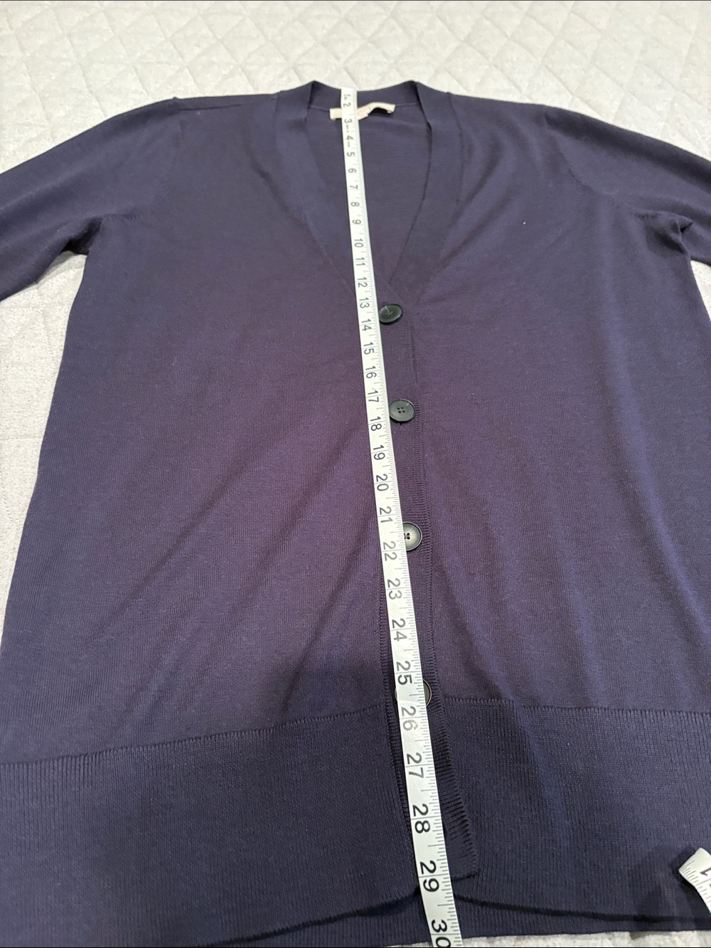LOFT Navy Long Sleeve Button Cardigan - Picture 6 of 7